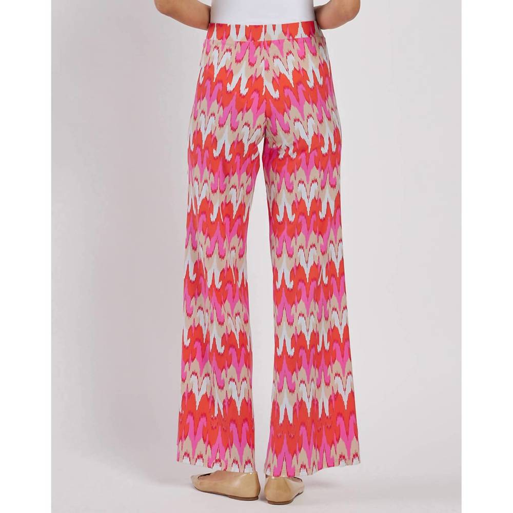 NEW JUDE CONNALLY nicolette pull-on wide-leg pants in paradise ikat peony - Picture 4 of 4